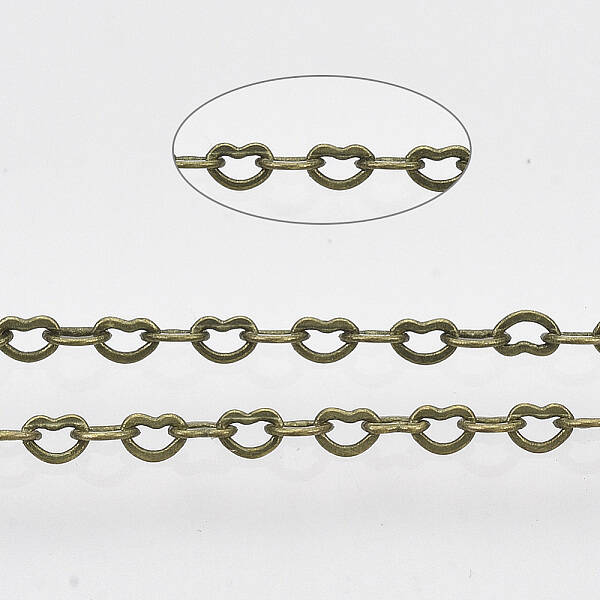 Brass Heart Link Chains