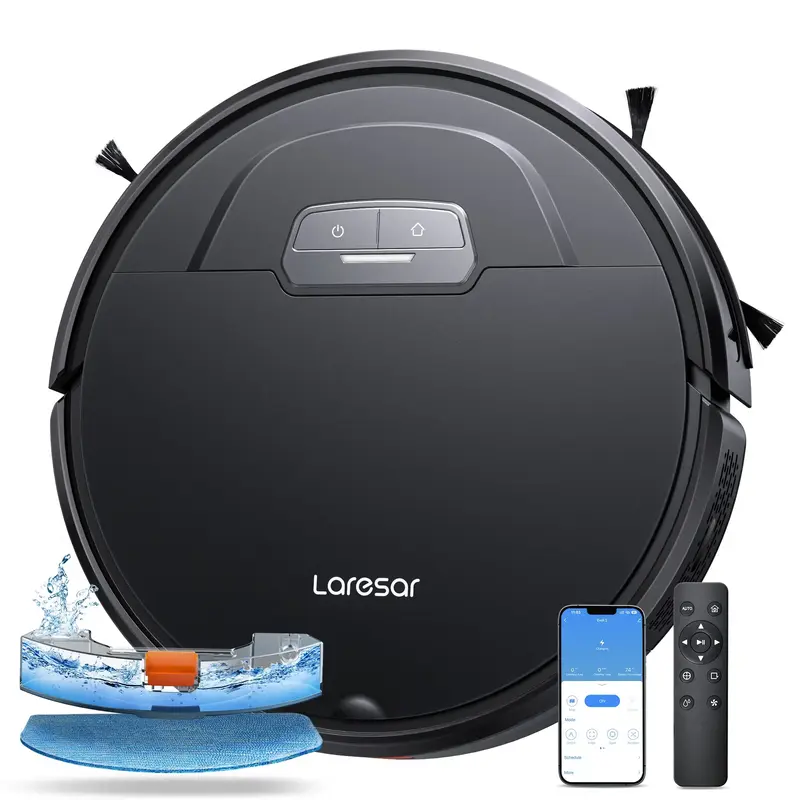 FathersDayGift【Vacuum & Mop】3-in-1 Robot Vacuum, 4500Pa Strong Suction Carpet Auto-boost Robotic Vacuum Cleaner, Self-Cha...