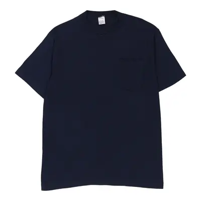 Single Stitch  Comfort Graphic T-Shirt - XL Navy Cotton