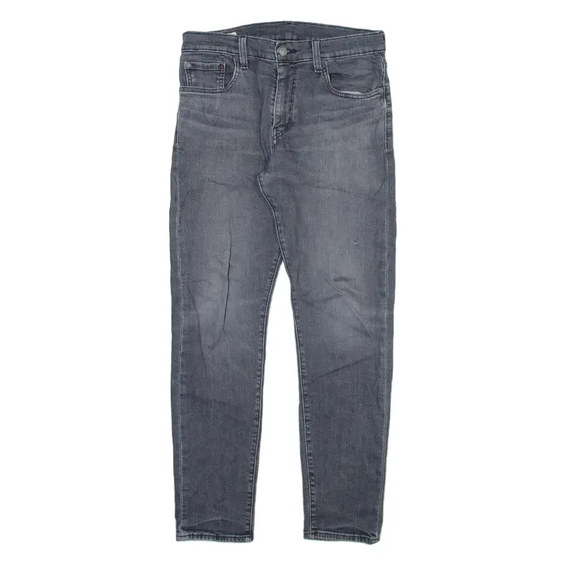 LEVI'S 512 BIG E Jeans Mens Grey Slim Tapered Stone Wash W32 L32