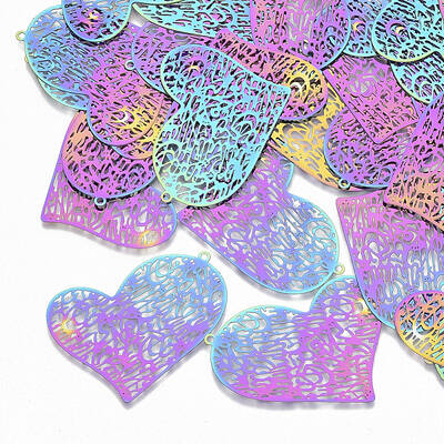 Ion Plating(IP) 201 Stainless Steel Filigree Pendants