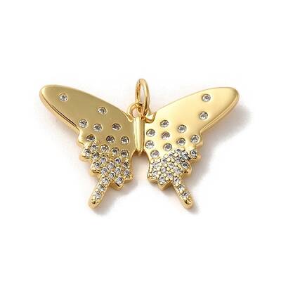 Brass Micro Pave Cubic Zirconia Pendants