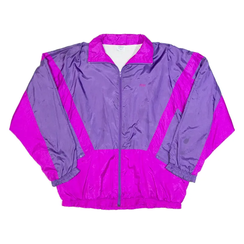 ETIREL Womens Shell Jacket Purple 90s Colourblock XL