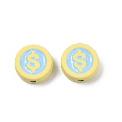 Spray Painted Alloy Beads