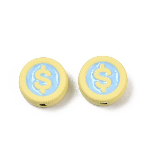 Spray Painted Alloy Beads