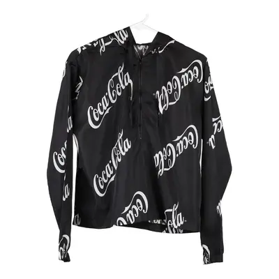 Coca-Cola Cropped Jacket - Medium Black Polyester
