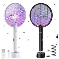 PALONE Electric Fly Swatter 4000V Bug Zapper Racket 2 in 1 Fly Swatter with 1200mAh Battery Rechargeable Mosquito Killer Lamp...