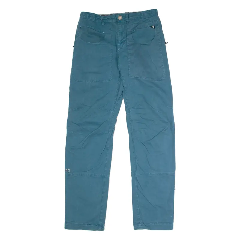 EG Mens Trousers Blue Regular Straight 90s W30 L34