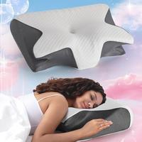 Memory Foam Neck Pillow, 1 Count Comfortable & Breathable Supportive Memory Foam Neck Pillow, Ergonomic Memory Foam Room Acce...