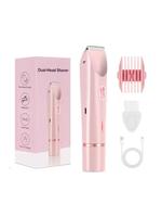 Electric Bikini Trimmer, 2 in 1 Body & Facial Hair Removal, Waterproof Rechargeable Cordless Hair Trimmer, Hair Removal Devic...