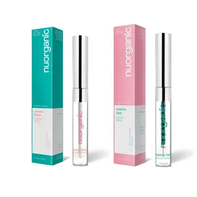 nuorganic Eyelash & Eyebrow Duo: Growth Serum for Longer, Thicker, Lashes and Brows, Organic Ingredients, Skincare, Cosmic Bu...