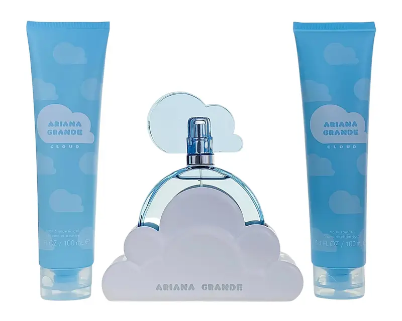 Set Ariana Grande: Cloud Eau De Parfum Per Donna 100 ml + Cloud Idratante Lozione Corpo 100 ml + Cloud Bagnodoccia Corpo 100 ...
