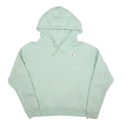 CHAMPION Reverse Weave Hoodie Green Pullover Womens L