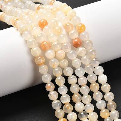 Natural Flower Jade(Afghanistan Jade) Bead Strands