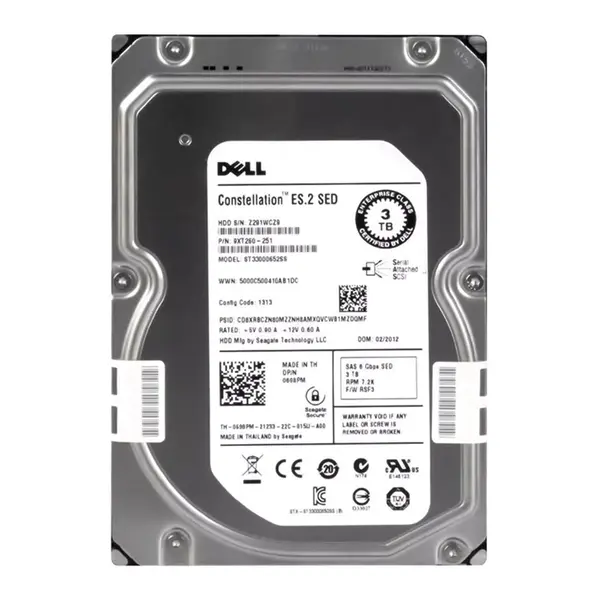 9XT260-251 Seagate 3TB 6Gb/s SAS 7200 3.5-inch 64MB Hard Drive