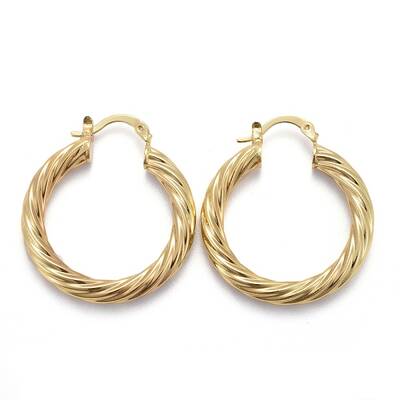 Brass Hoop Earring