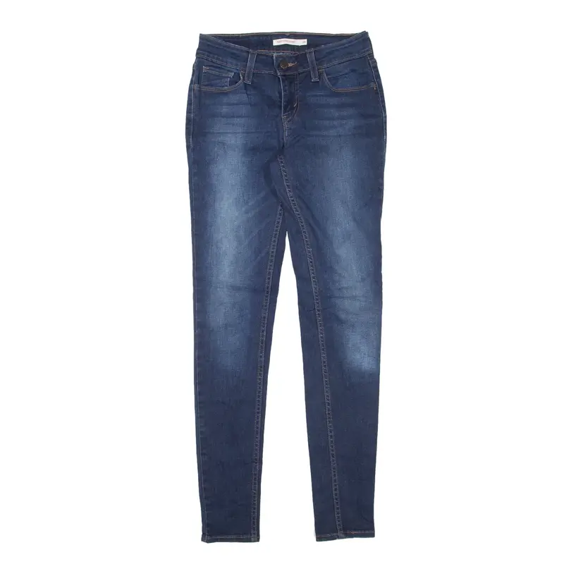 LEVI'S 535 Jeans Blue Denim Slim Skinny Stone Wash Womens W26 L30