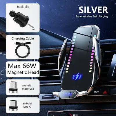 Car phone holder infrared sensing intelligent rhythm wireless charging can jump according to the sound waves Add rhythmic co...