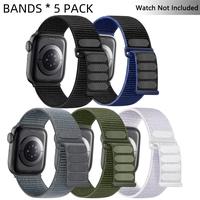 Nylon Smart Watch Band, Velcro Sport Loop Watch Band, Replacement Watch Band for Apple Watch Series 9 8 7 6 5 4 3 2 1 SE Ul...