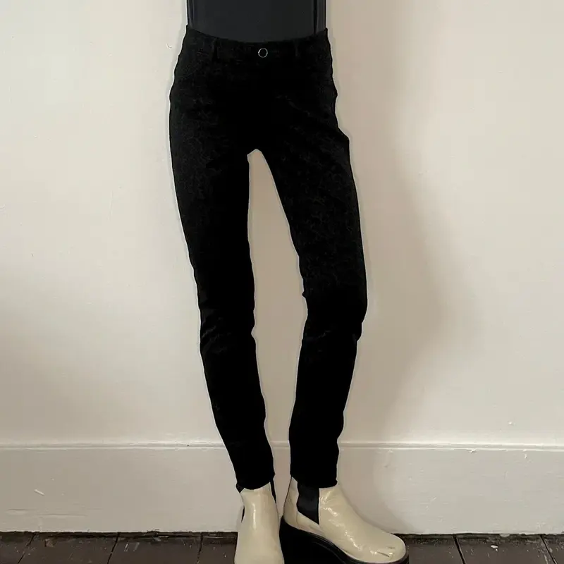 Guess Skinny Trousers - 30W UK 10 Black Cotton Blend
