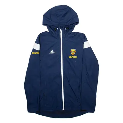 ADIDAS Collingwood Track And Field Mens Track Jacket Blue Hooded S