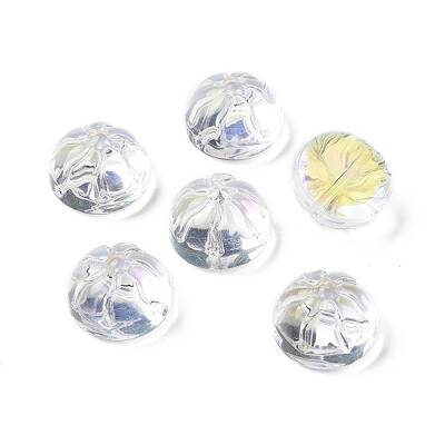 Transparent Spray Painted Glass Beads