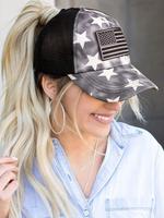 American Flag Pattern Baseball Cap, 2025 New Style Casual Outdoor Sports Hat for Women & Girls, Fashion Accessories for Daily...