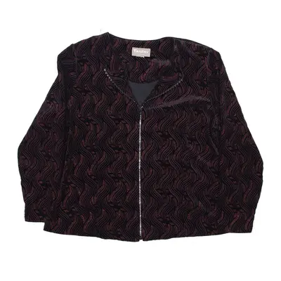 TANJAY Petite Embellished Velvet Black Velvet Jacket L