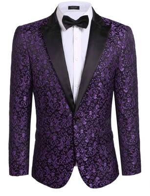 Floral Party Tuxedo (US Only), Purple / XS