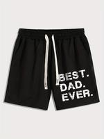 Men's Regular Fit Letter Print Drawstring Sweat Shorts with Pockets, Shorts for Men, Summer Clothes, Shorts for Men, Casual S...