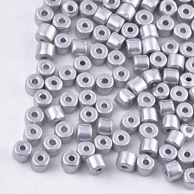 Electroplate Glass Bugle Beads