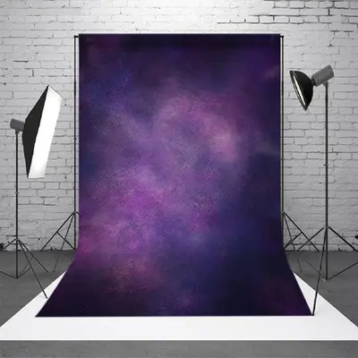 Mystical Purple Blue Fuzzy Abstract Artwork Backdrop - Aperturee