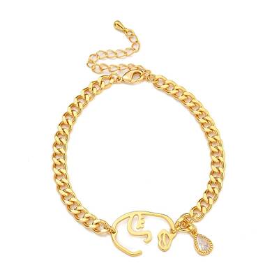 Brass Micro Pave Cubic Zirconia Bracelets for Women