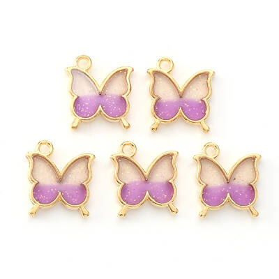 Light Gold Plated Alloy Enamel Pendants