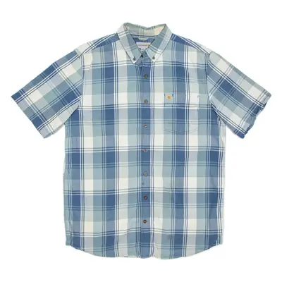 CARHARTT Relaxed Fit Mens Shirt Blue Check L