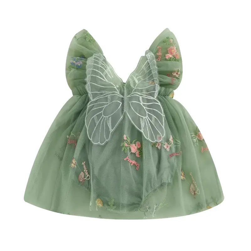 0-18Months Toddler Baby Dress Birthday Party First Birthday Outfit Girl Fairy Dress Tulle Girl Dresses Butterfly
