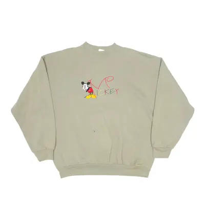 DISNEY Mickey & Co Sweatshirt Brown 90s Mens XL