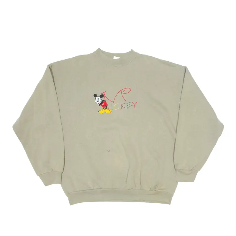 DISNEY Mickey & Co Sweatshirt Brown 90s Mens XL