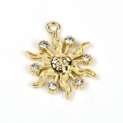 Alloy Glass Rhinestone Pendants