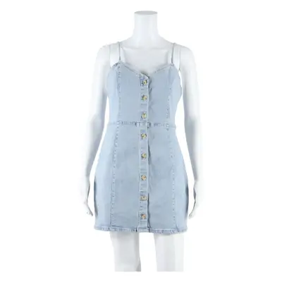 ZARA Womens Mini Dress Blue Denim Sleeveless Short M