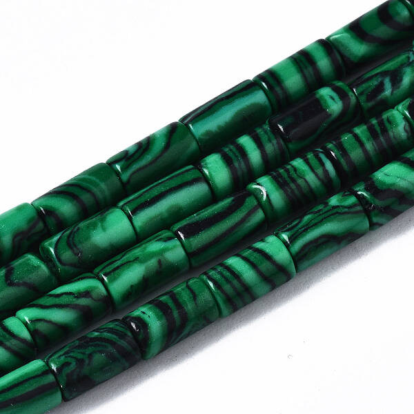 Synthetic Malachite Beads Strands