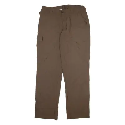 ALL SPORTS Mens Trousers Brown Regular Straight W32 L32