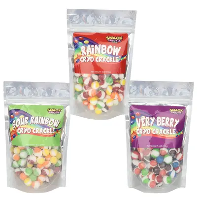 Freeze Dried Rainbow Candy, Sampler Pack, Original, Sour, Berry-Perfect Snack Bonbon Fruit Sweet Bite Candies