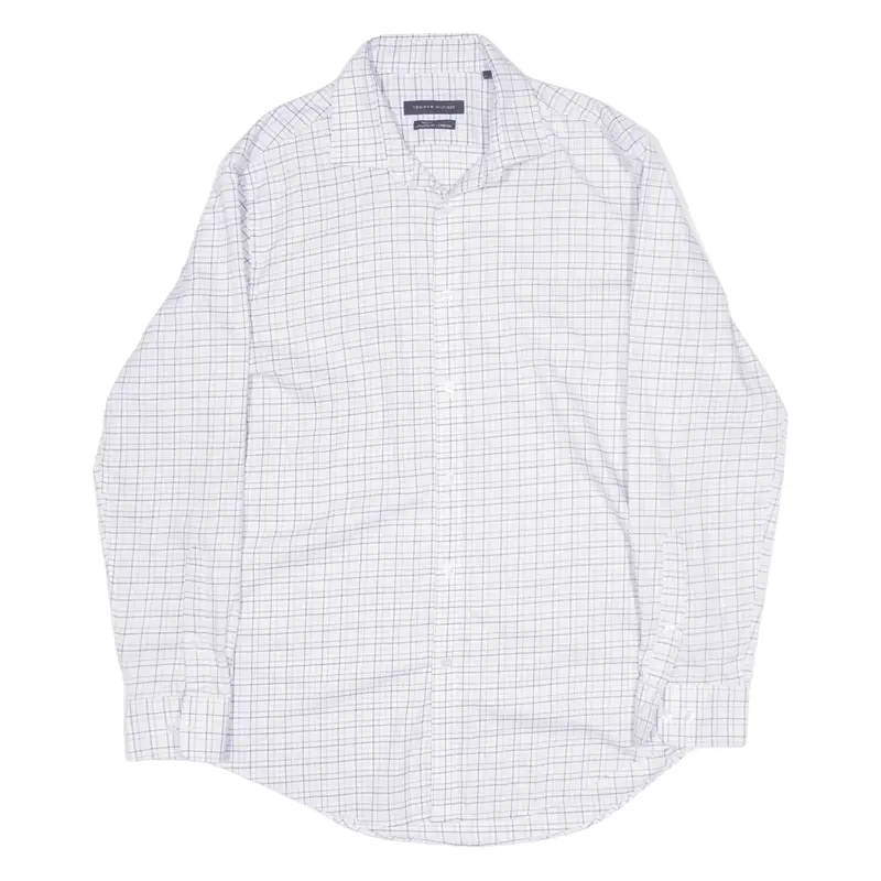 TOMMY HILFIGER Shirt Purple Check Long Sleeve Mens M