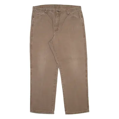 DICKIES Mens Trousers Brown Relaxed Straight W36 L30