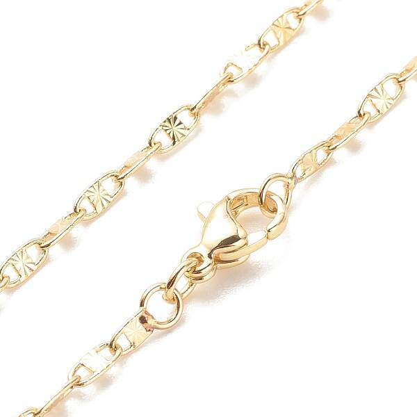 Brass Oval Link Chains Necklace for Women