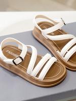 Girl's Solid Color Slides, Casual Comfortable Sandals for Beach, Fashionable Shoes for Kids for Daily Wear