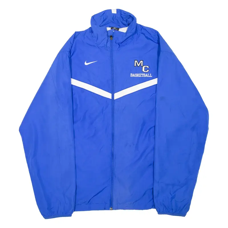 NIKE Dri-fit MC Basketball Mens Track Jacket Blue L
