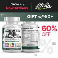 Selenium 300mcg Zinc Iodine 500mcg L Tyrosine 500mg Ashwagandha - Thyroid Support Supplement for Women and Men with Bladderwr...
