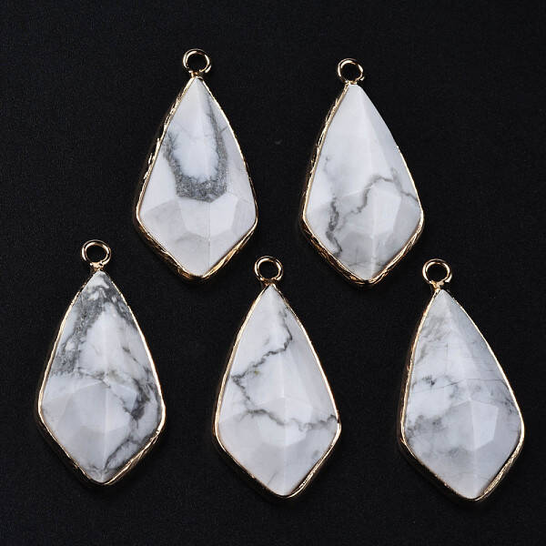 Natural Howlite Charms